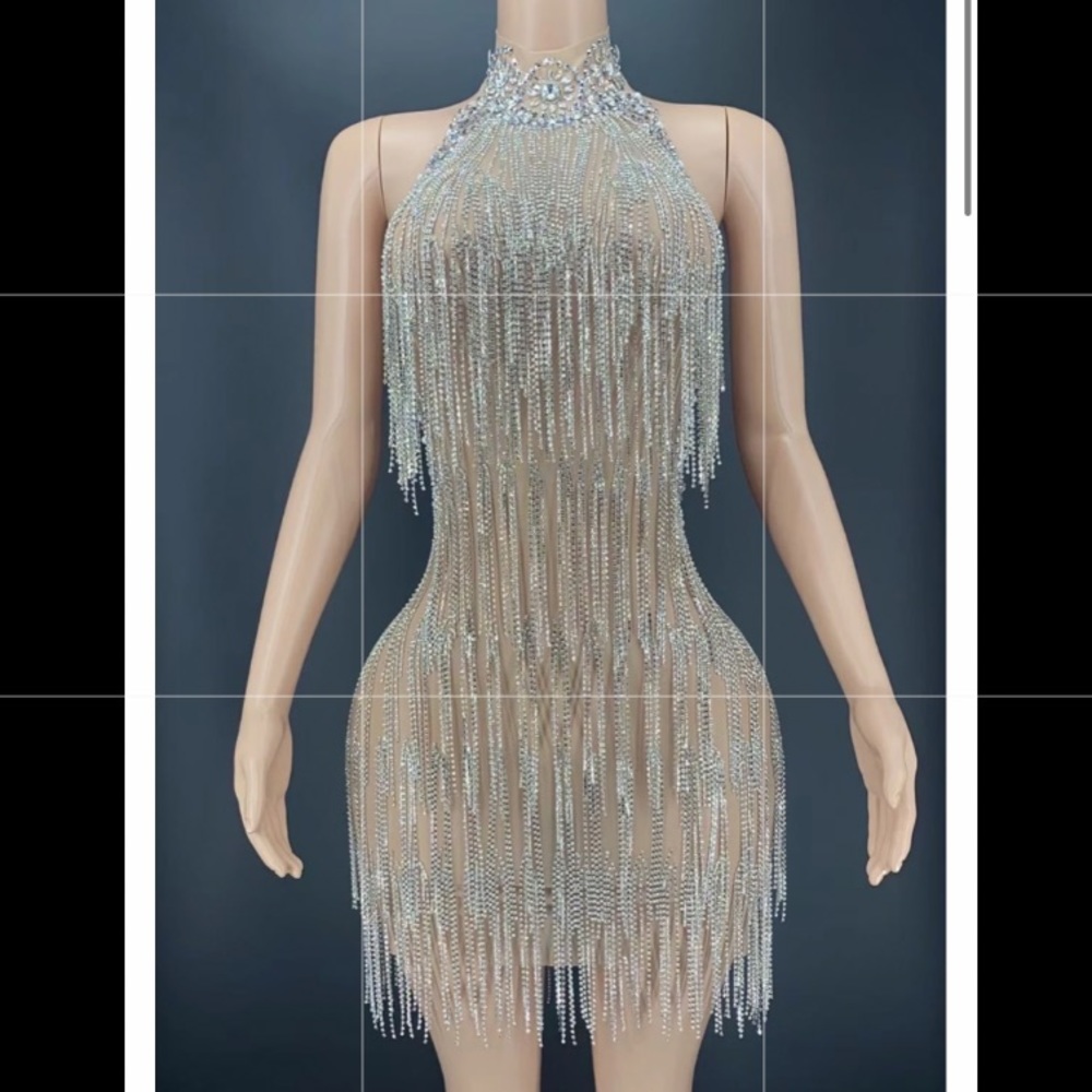 Knee Length Diamond Dress